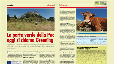 La parte verde della Pac oggi si chiama Greening