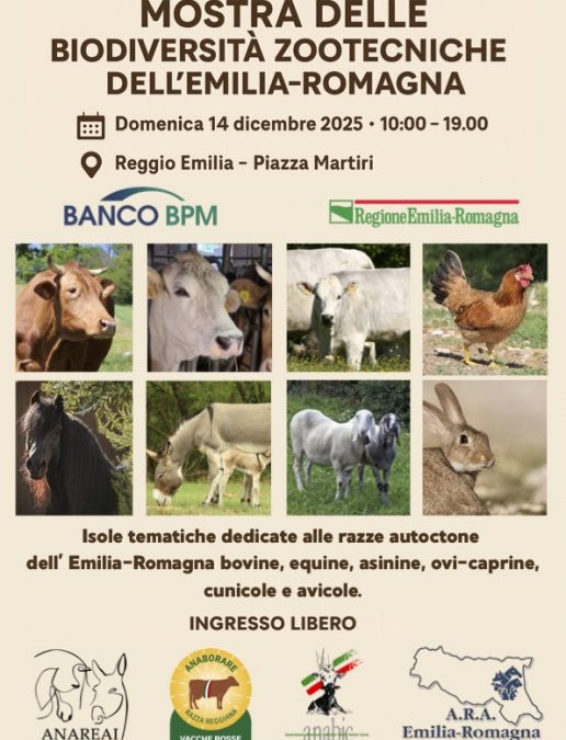 Alla Mostra delle Biodiversità zootecniche dell’Emilia Romagna sfileranno tutte le razze che rendono grande la regione
