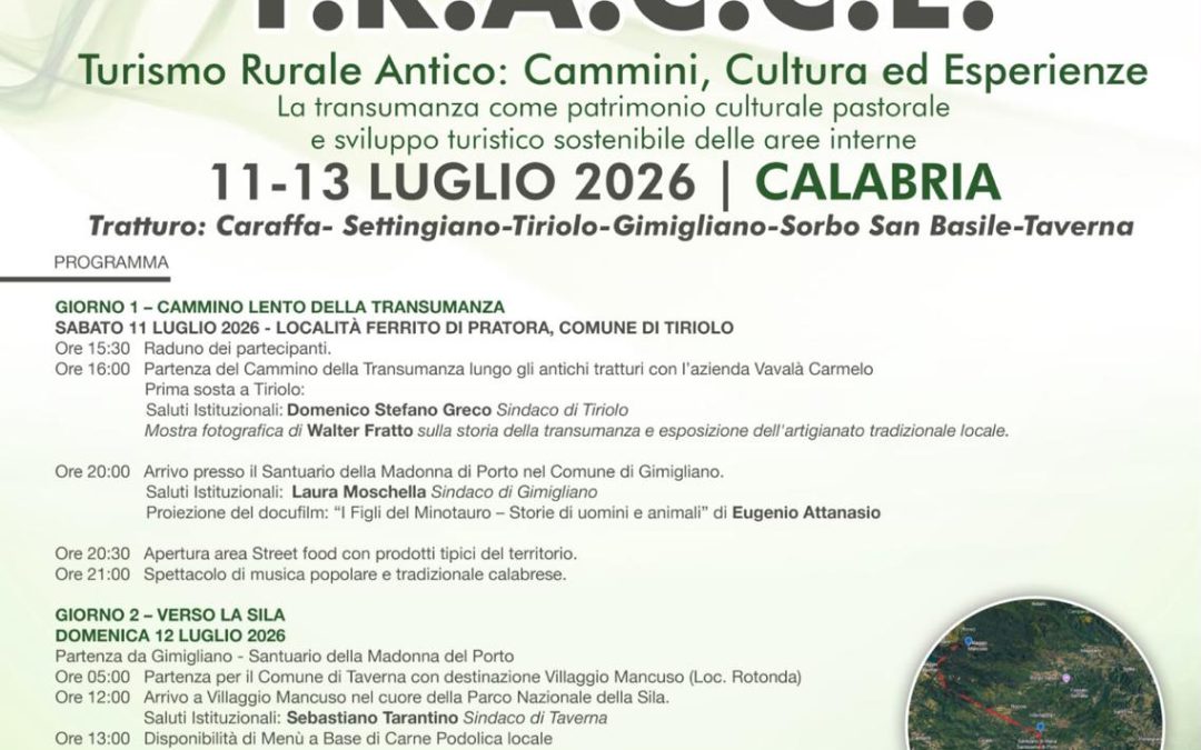 La Calabria riscopre la Transumanza: tre giorni tra cammini, cultura, biodiversità e sviluppo sostenibile